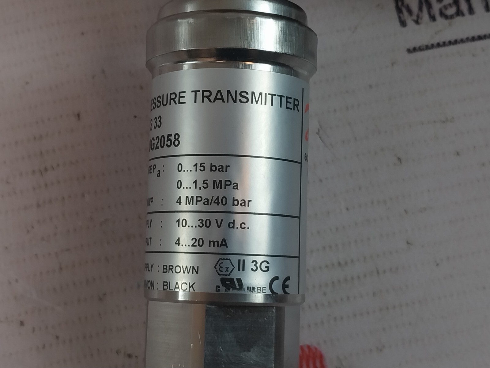 Danfoss 060G2058 Pressure Transmitter -40 -85°C