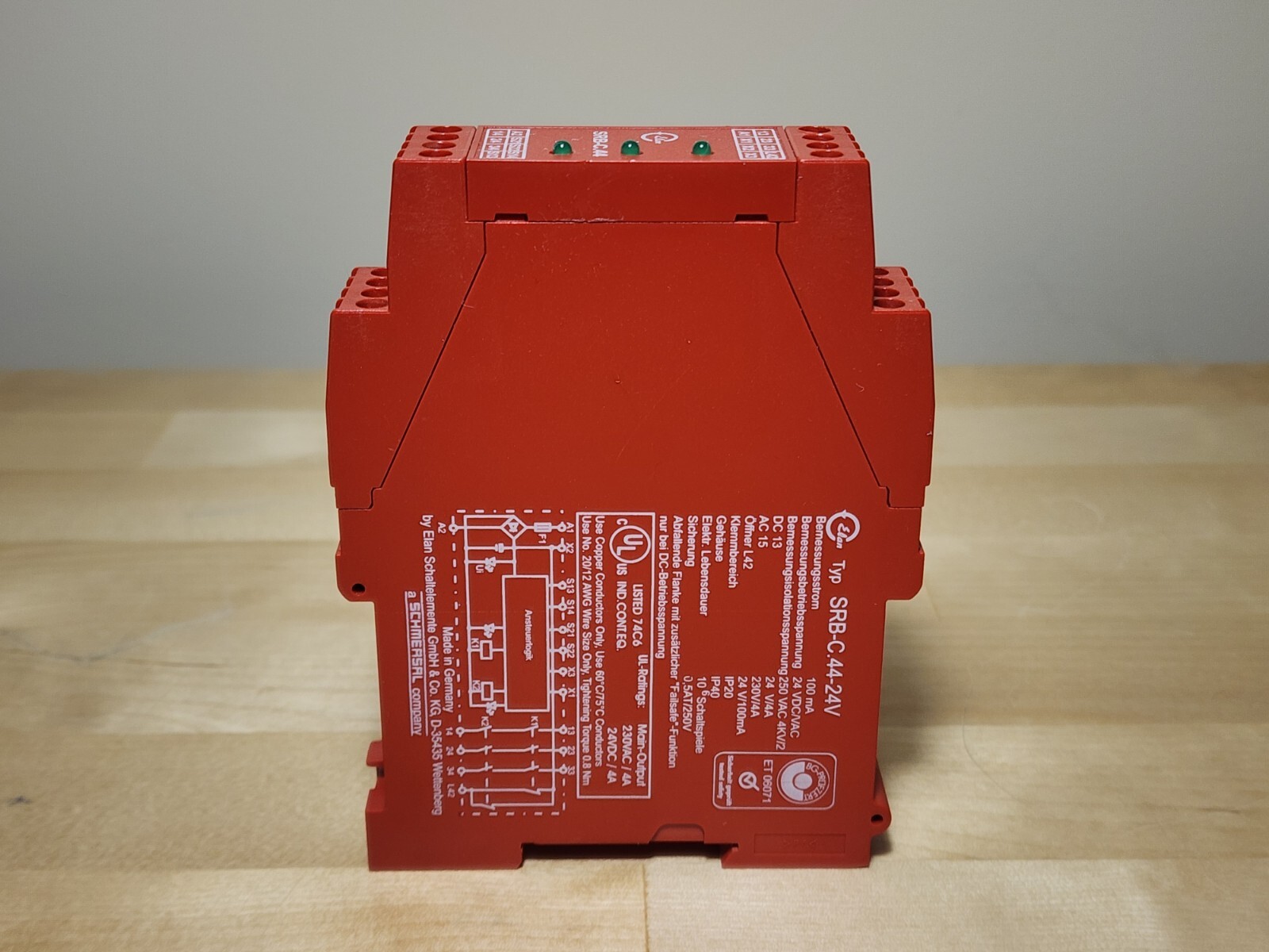 Elan Schmersal SRB-C.44-24V Safety Relay Module 24V AC/DC Emergency Stop 3 NO