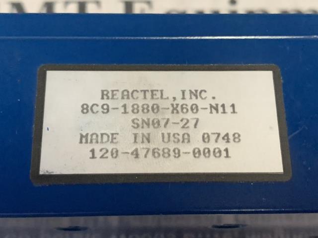 Reactel Inc Band Pass FIlter – 8C9-1880-X60-N11 – SN07-27 w/Warranty