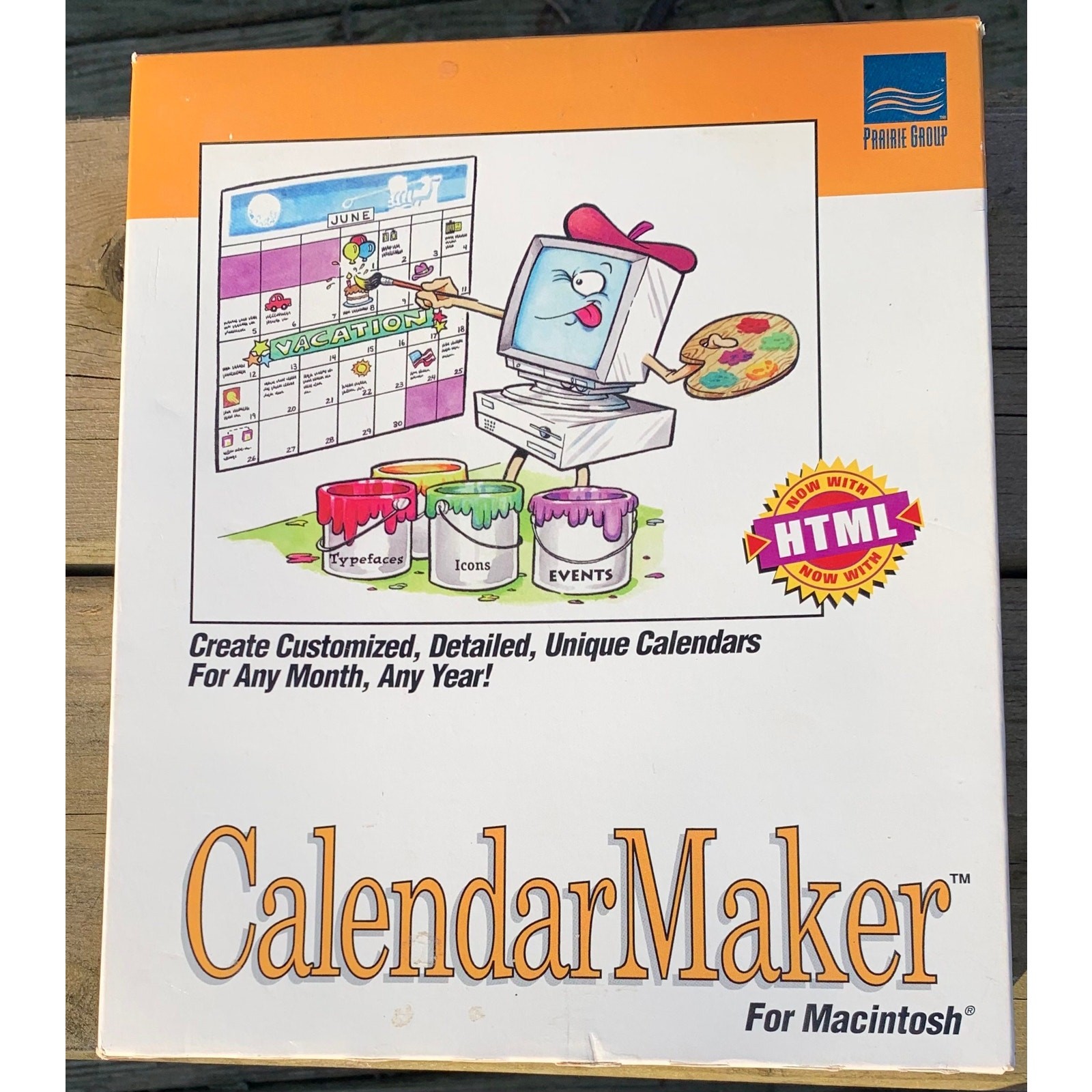 CalendarMaker Software for Macintosh by Prairie Group