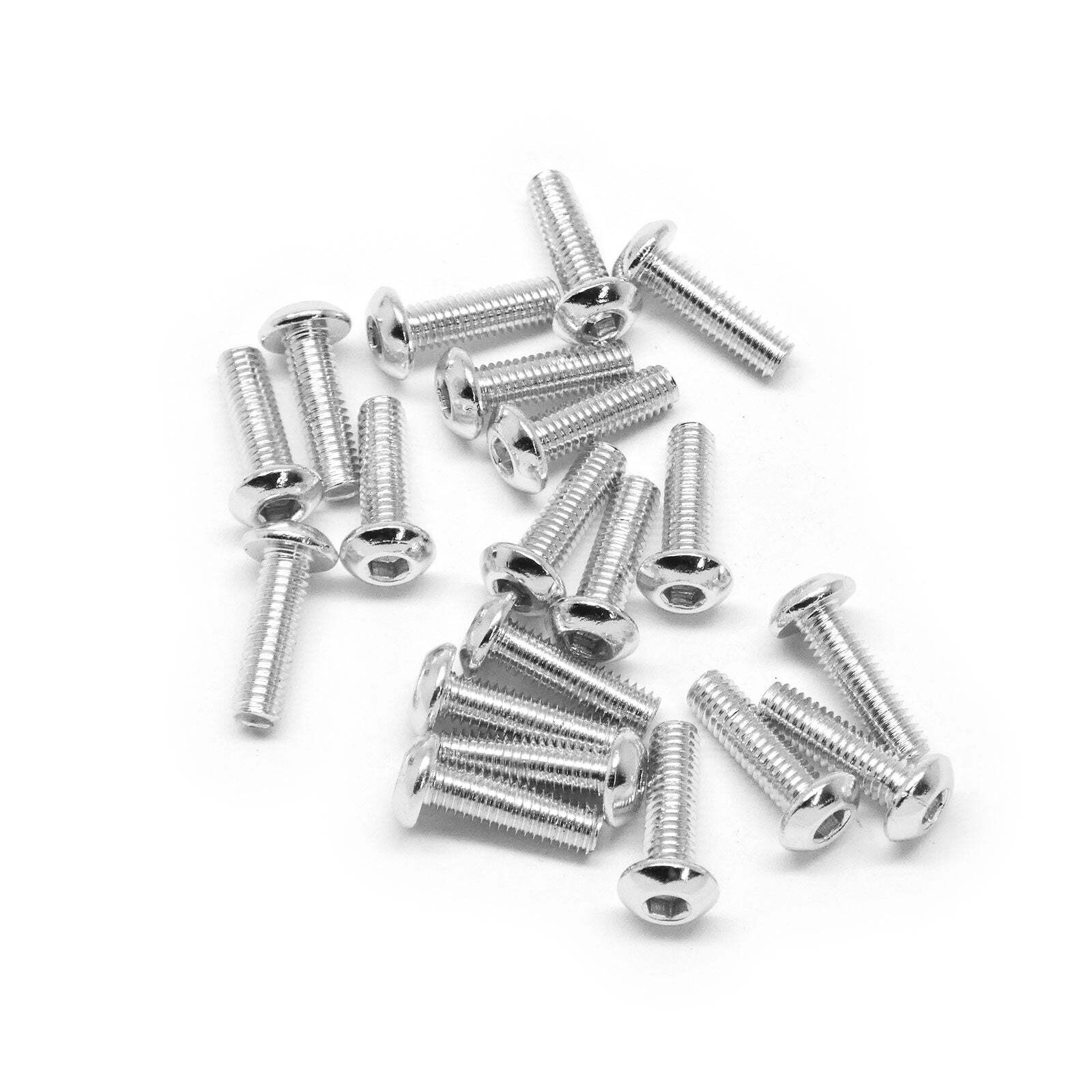 20pcs M3 3mm Button Head Allen Machine Screws 6063 Aluminum (Variety Length/Colo
