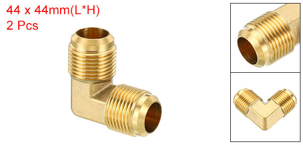 2 Pack 5/8″ x 5/8″ Brass Fitting Flare 90 Degree Elbow Tube Fitting