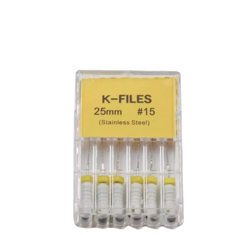 Limas endodónticas dentales de acero inoxidable K-File Uso manual 25/21mm/31mm