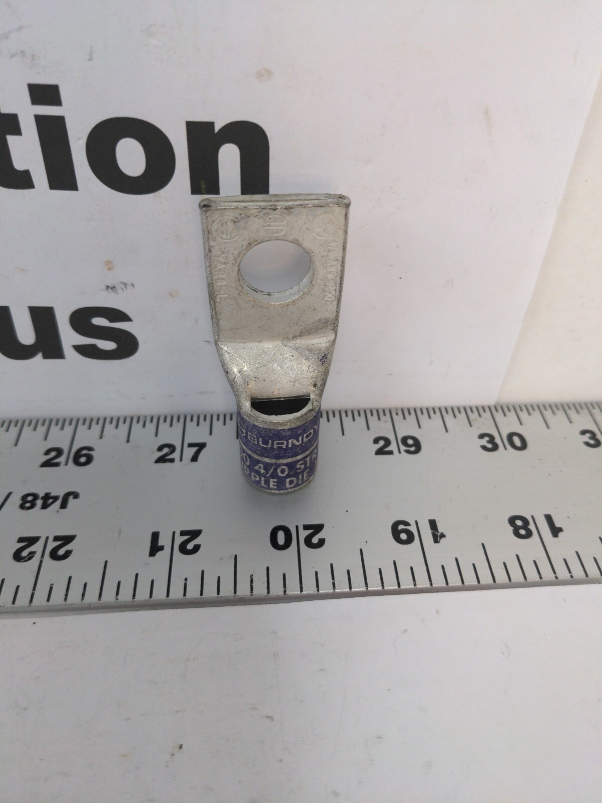 BURNDY N200 4/0 STR CU PURPLE DIE 15 COMPRESSION LUG YA28-L