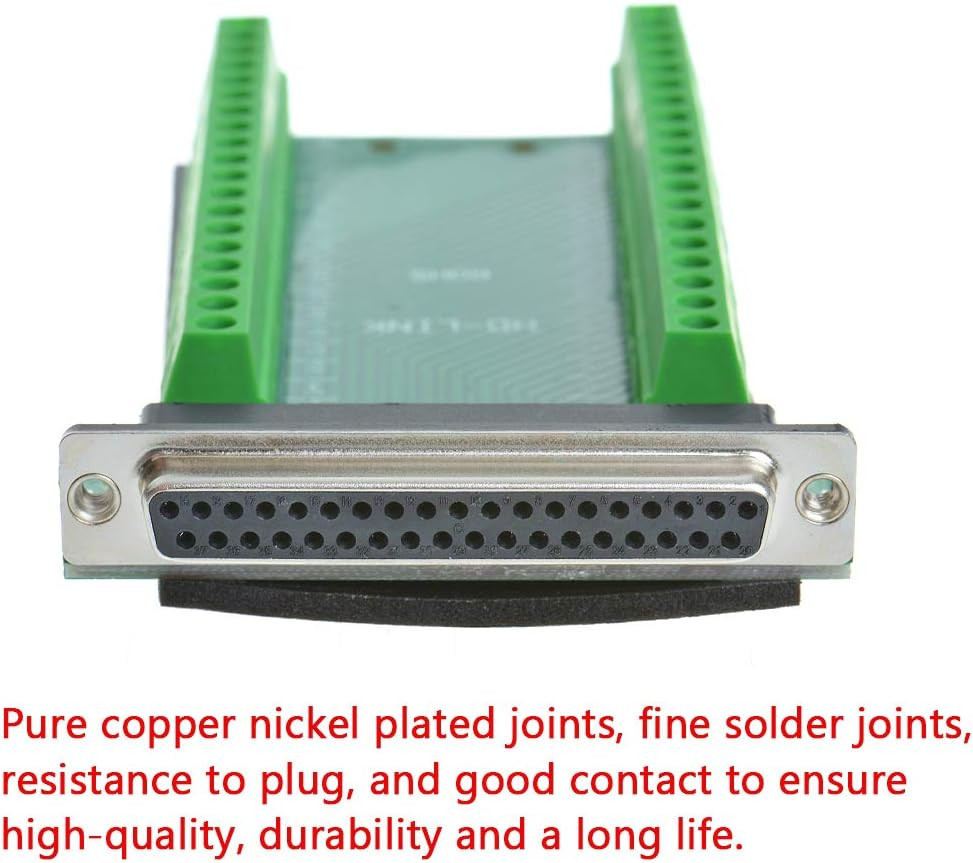 DB37 Solderless RS232 D-SUB Serial to 37-Pin Port Terminal Female Adapter Connec