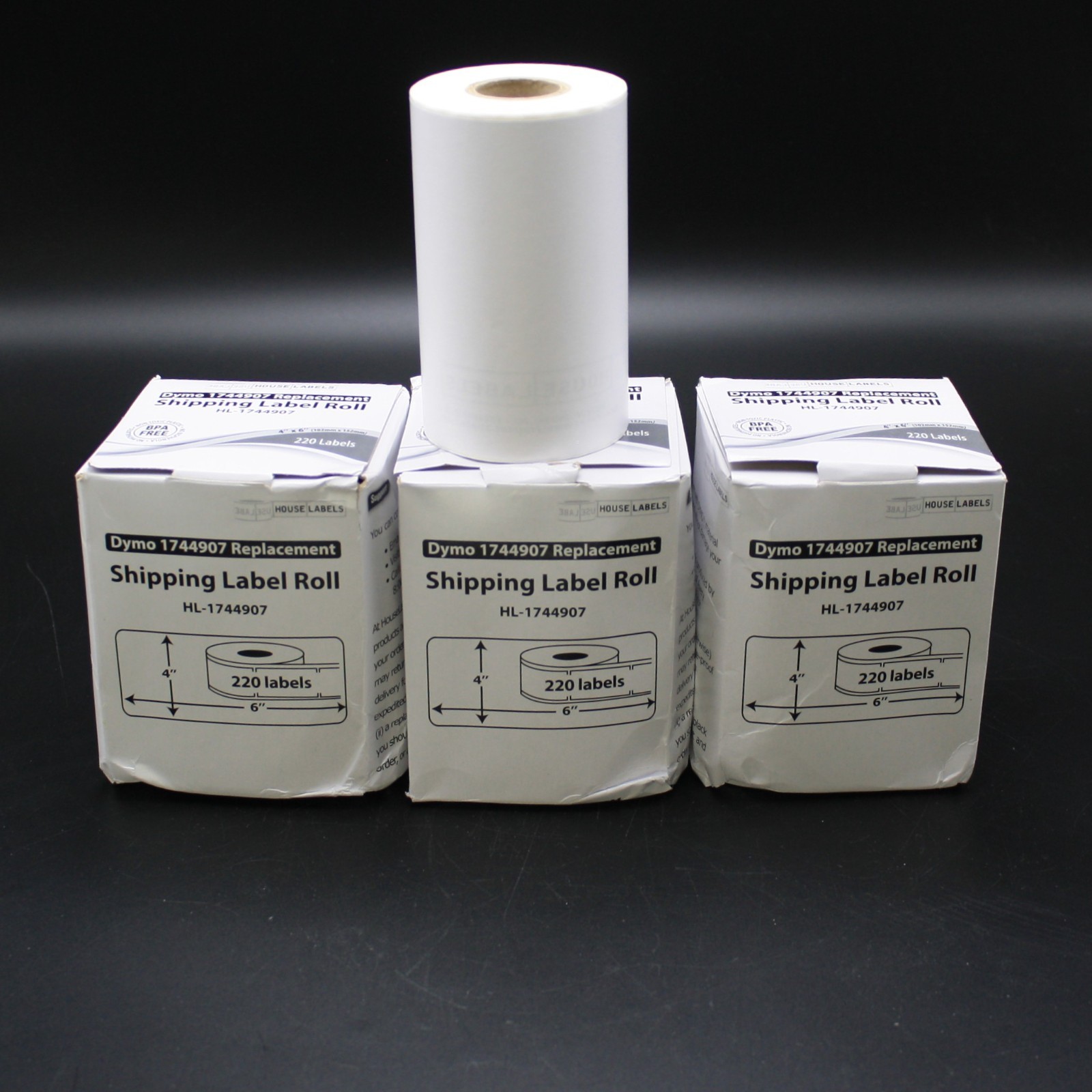 Direct Thermal Labels LW 1744907 for DYMO 4XL 4″x6″ – (3.5) Rolls of 220
