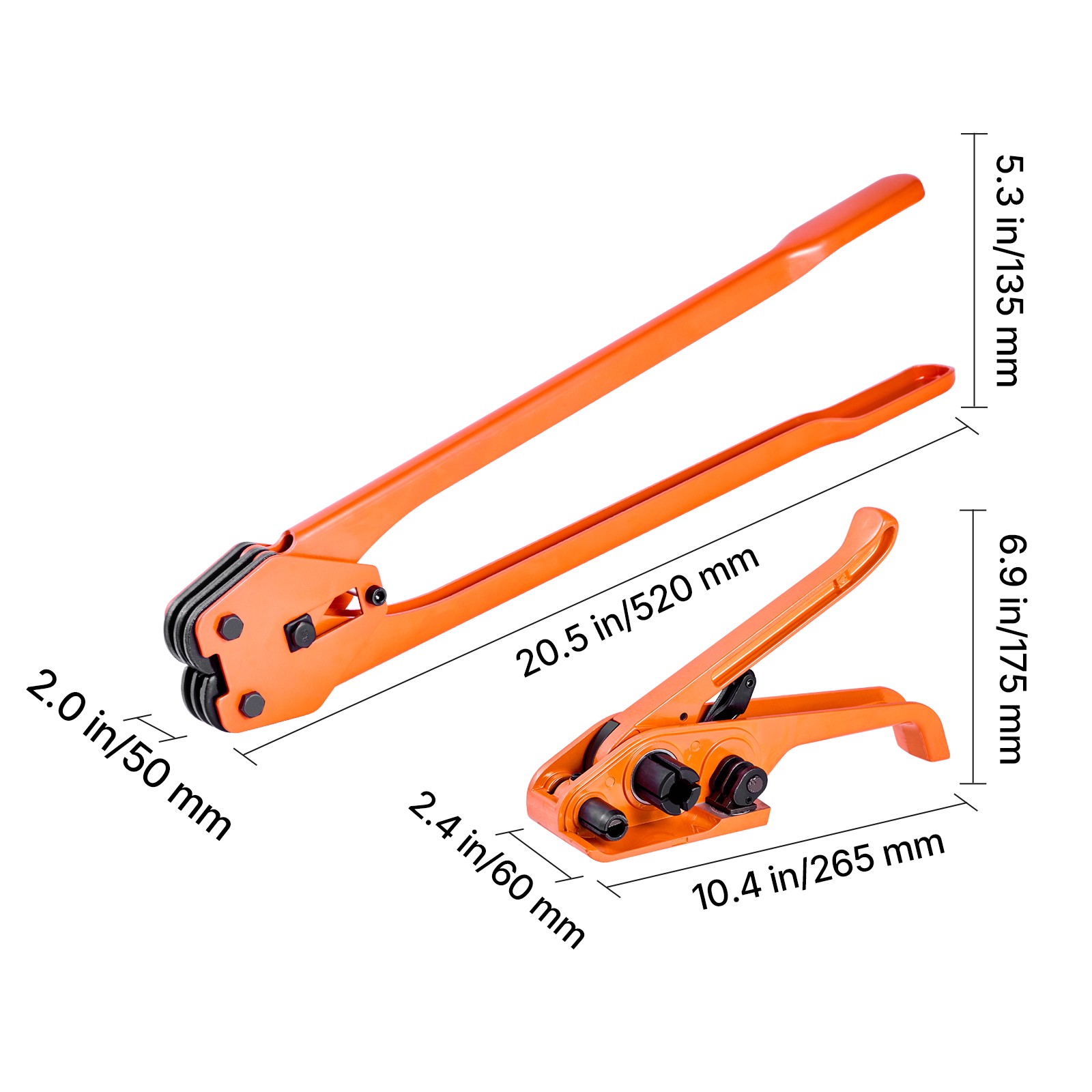 Uimoso PET Strapping Kit with 2000ft Band, 600 Seals, and 200 Edge Protectors