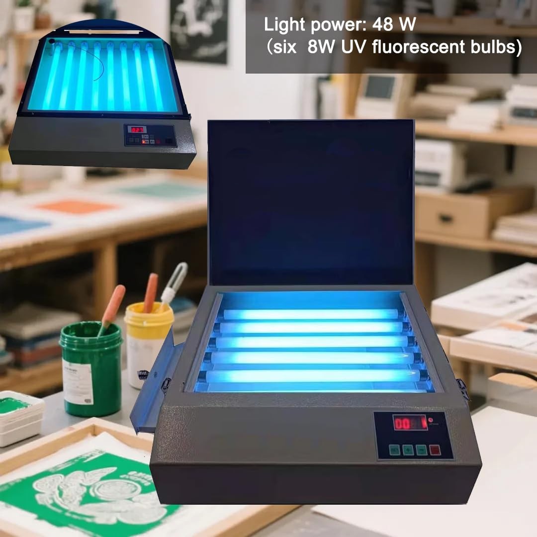 INTBUYING 110V Digital Drawer UV Exposure Unit Plate Making with 8 pcs A4