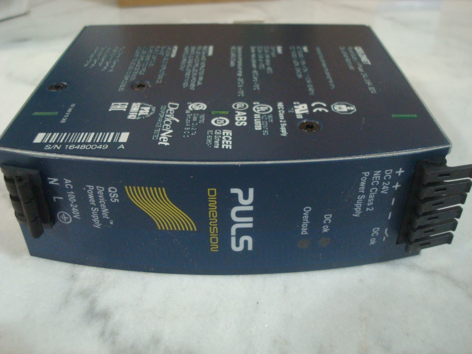 Puls Dimension Qs5.Dnet Din-Rail Power Supply 100-240V
