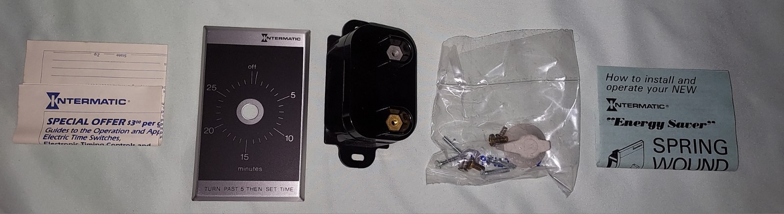 F30M INTERMATIC TIME SWITCH 0-30 MIN 1 GANG 5 AMP 125 VAC 1 HP NEW SPRING WOUND