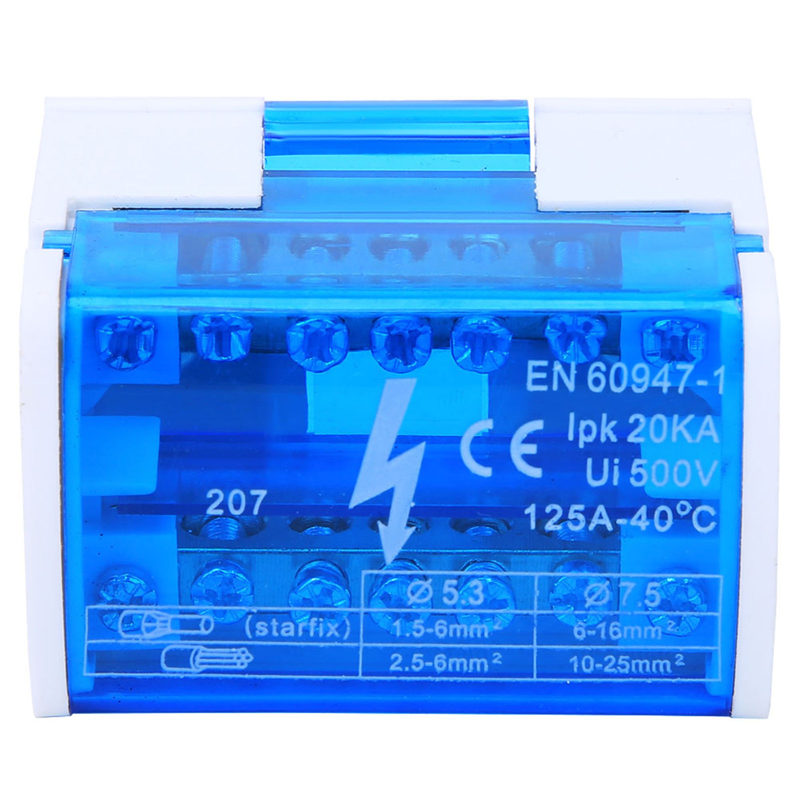 Terminal Block Distribution Box On DIN Rail Compact Universal Connector For
