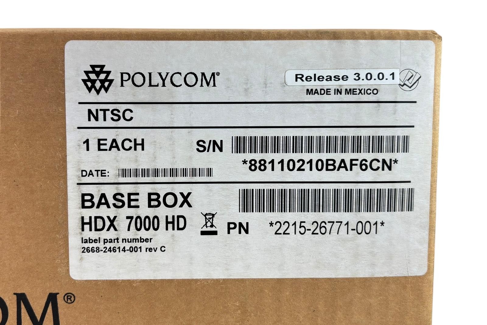NEW – Polycom HDX 7000 HD Video Conferencing Base Unit 2215-26771-001