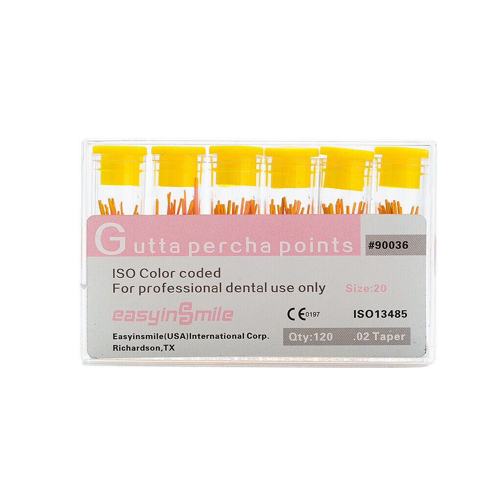 Dental Gutta Percha Points Sterile Endodontic Root Canal .02/.04/.06Taper 15#-80