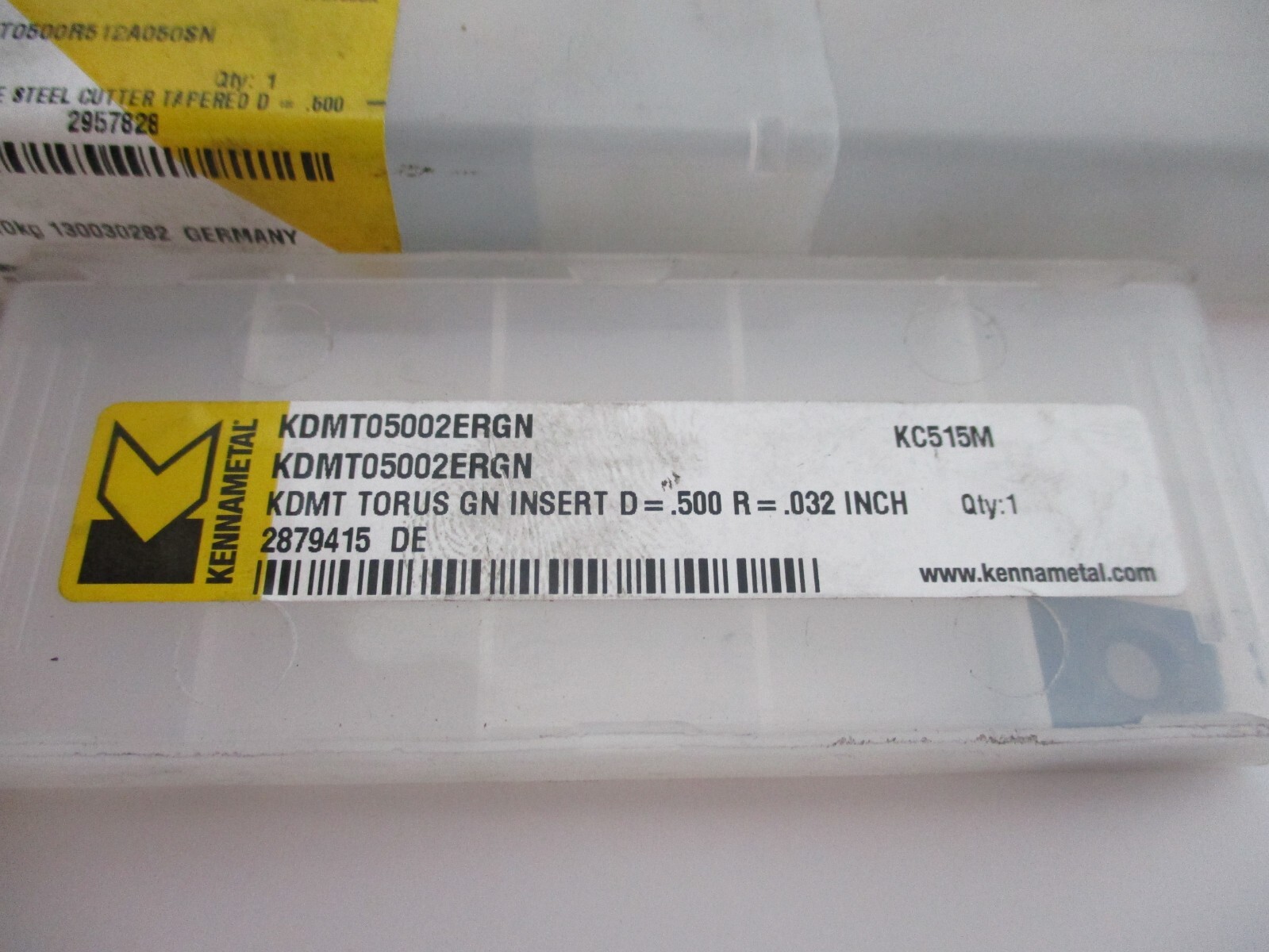 New Inserts Kennametal Flat Bottom Back Draft Tool Ball Nose Finisher Machinist