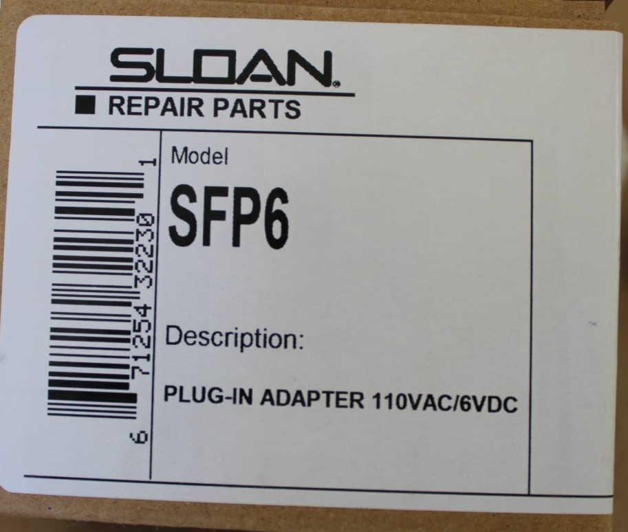 Sloan SFP6 / 0362006 – Plug-In Adapter 110VAC/6VDC