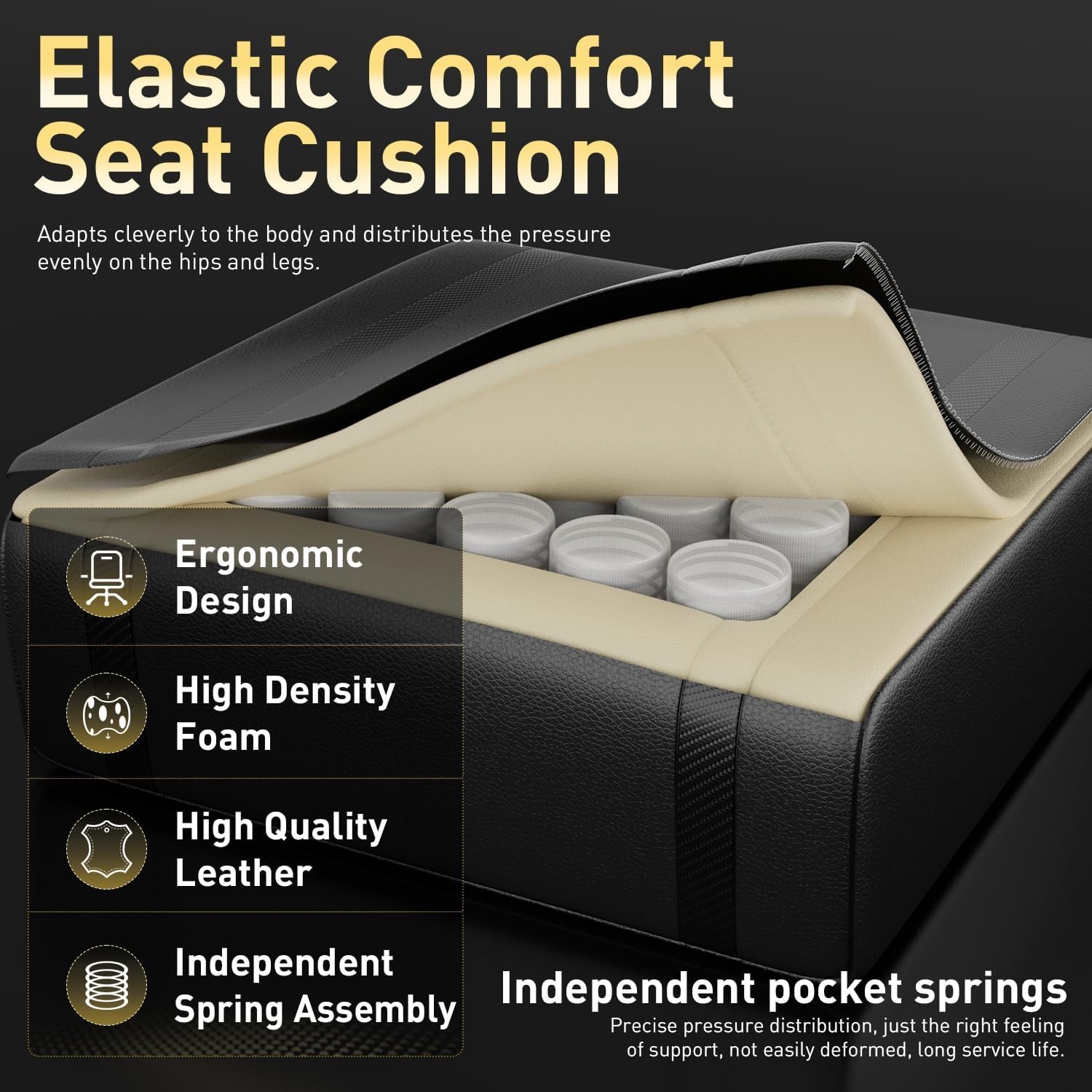 Massage Gaming Chair with Footrest, Computer Chair with Headrest, Gamer Chair