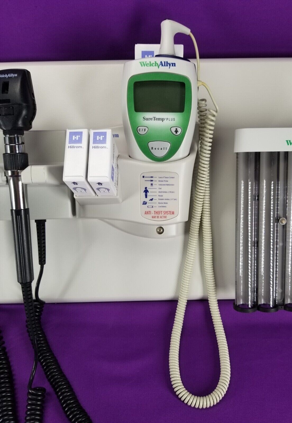 Welch Allyn Integrated 767 Diangostic Wall Board w/ Otoscope, Ophth-collectible