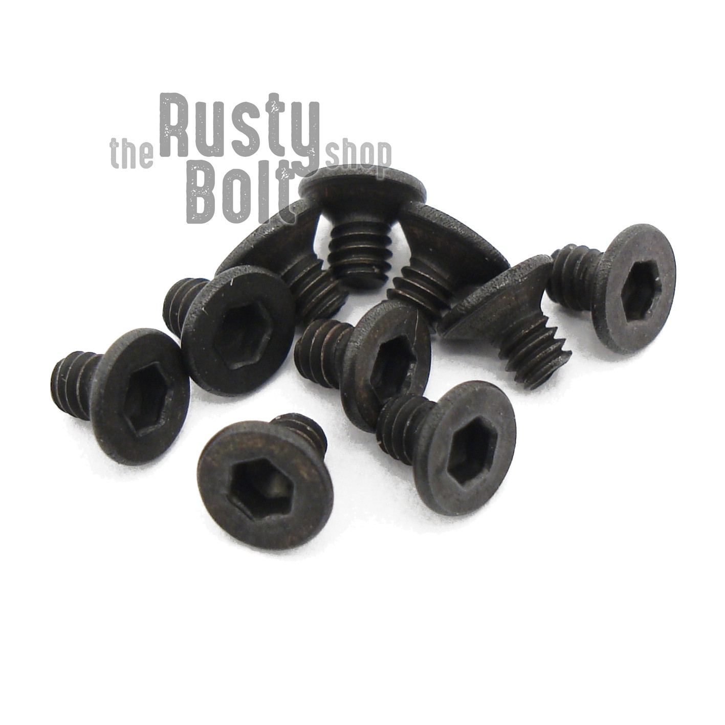 M2 x 3mm, Socket Flat Head Screws, 10.9 Steel, Black, Countersunk