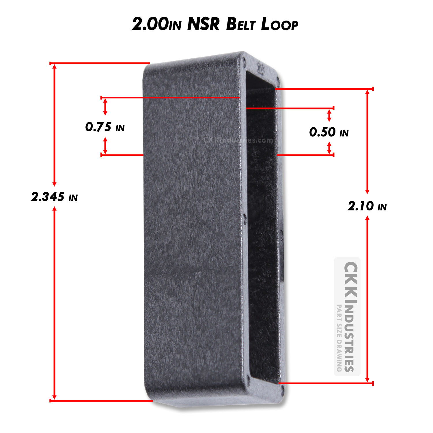 Hard Belt Loops – (4 Colors) – (Fits up to 2in Belts) – (w/Mounting Hardware)