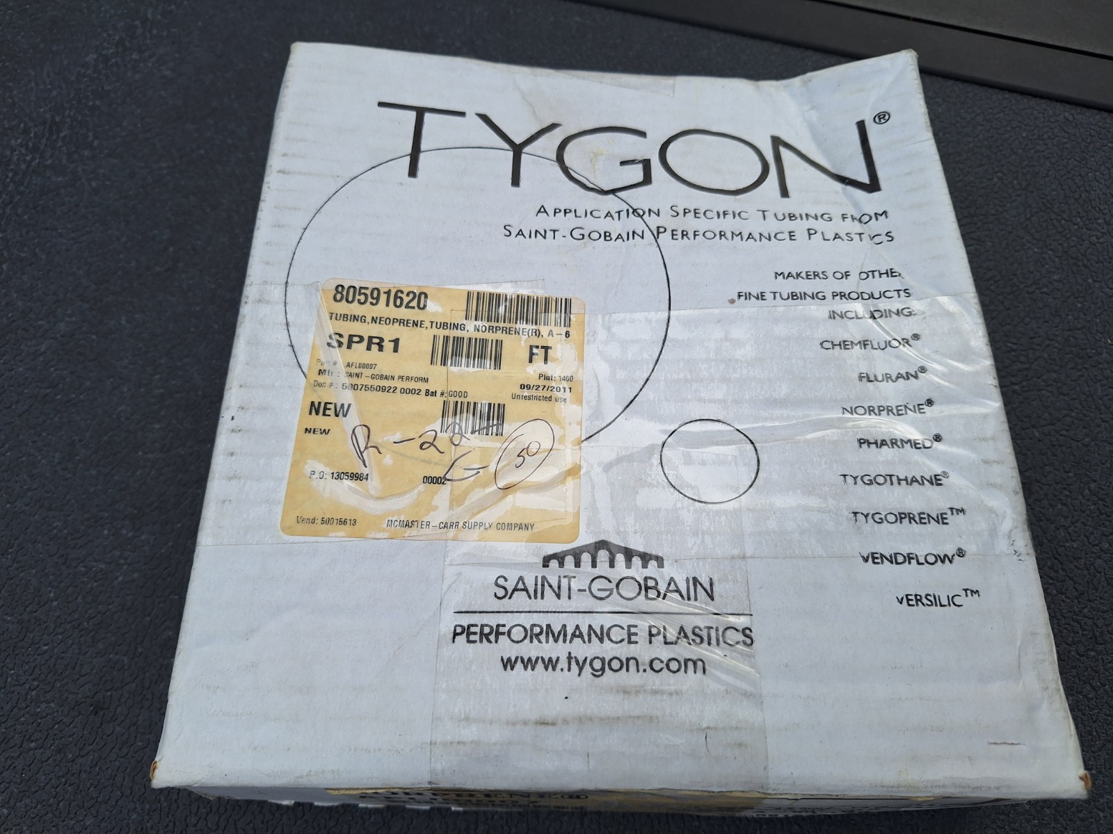 NEW Tygon “Norprene” Tubing AFL00007, 50 Ft, A-60-G Form., 1/8″ ID 1/4″ OD