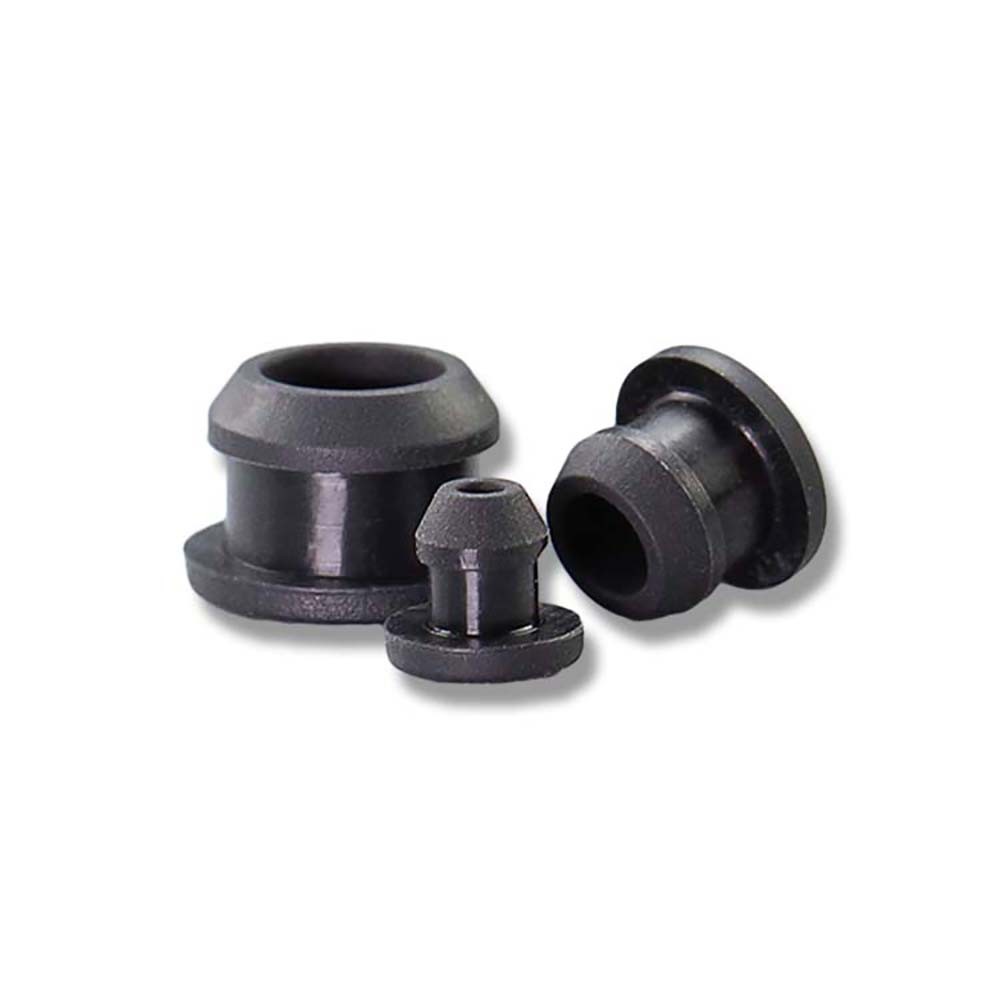Black Snap-On Hole Plug Silicone Rubber Blanking Seal Bung Pipe Tube 2.5mm-61mm