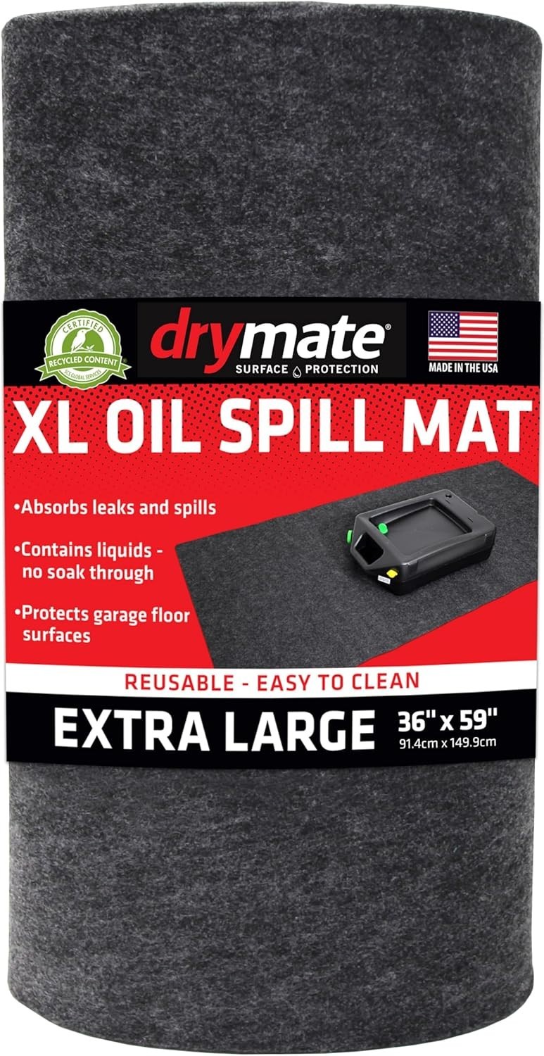 XL Oil Spill Mat 36″ x 59″, Absorbent Oil Pad, Reusable, Washable, Durable, …