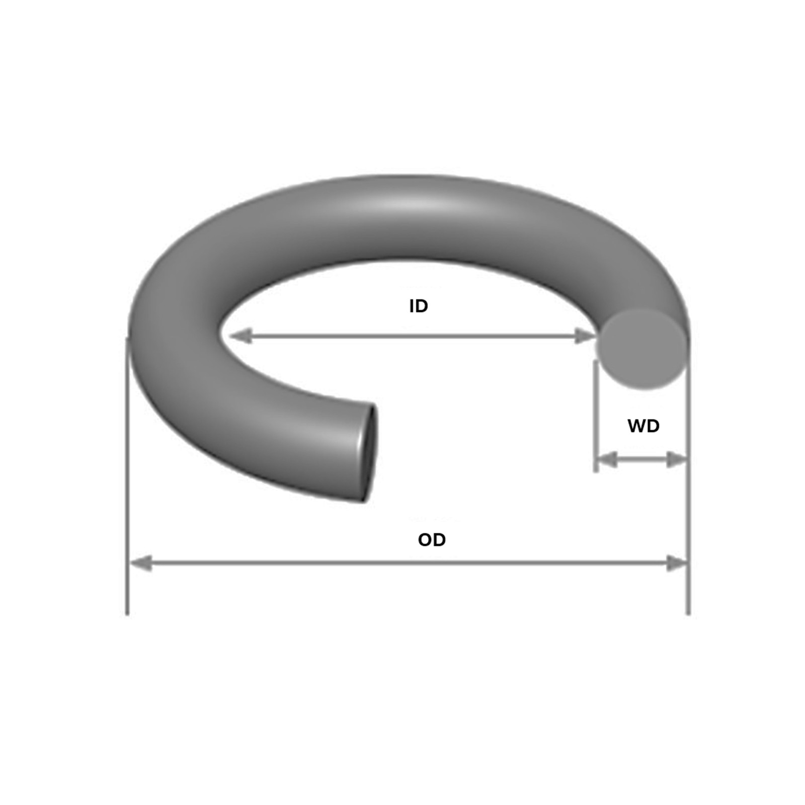 R-176 EPDM O-Ring (ID: 9 1/4″, WD: 3/32″, OD: 9 7/16″) by ContractorsX
