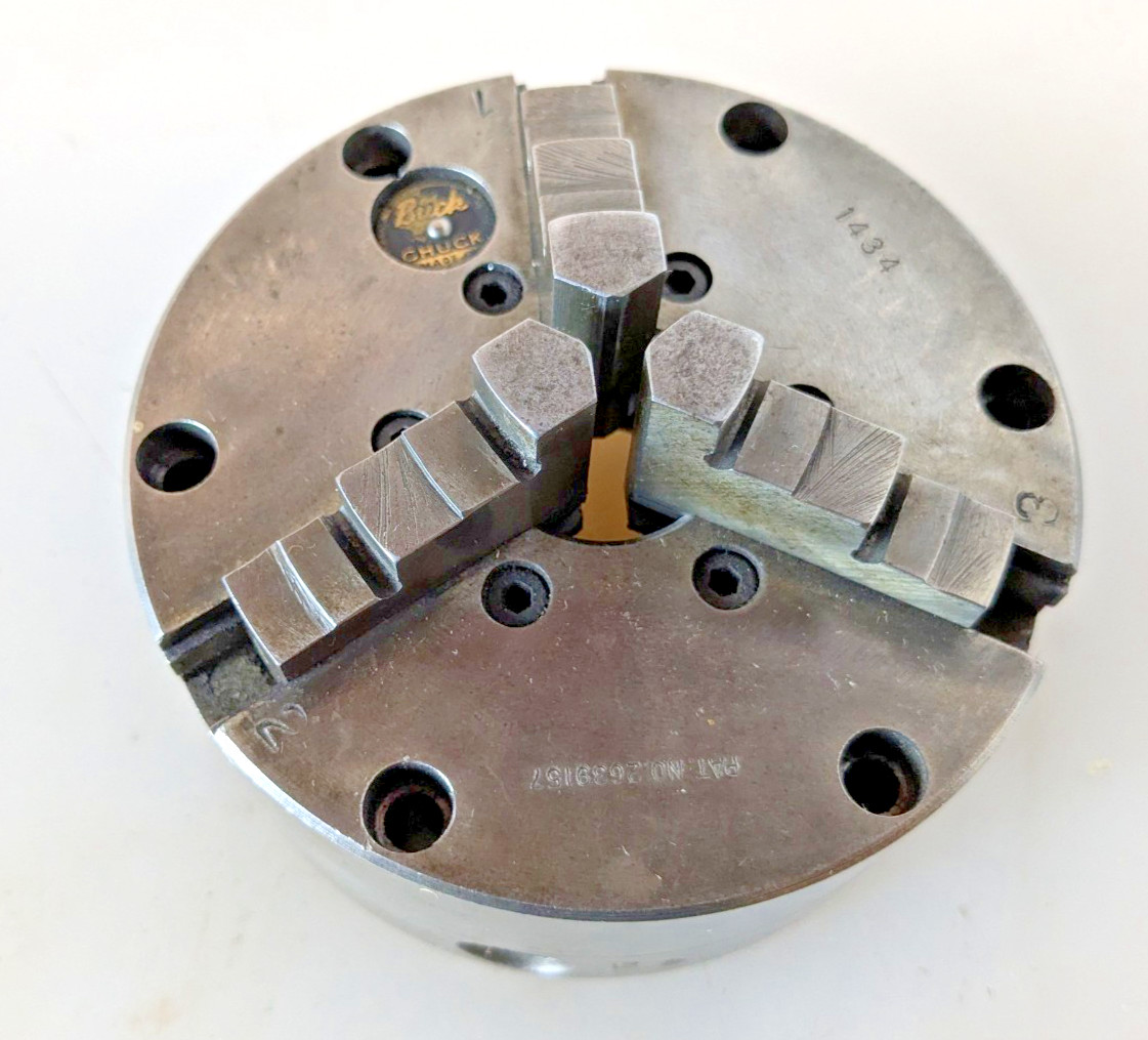 4″ 3-Jaw Buck adjustru Lathe Chuck with both Jaw Sets