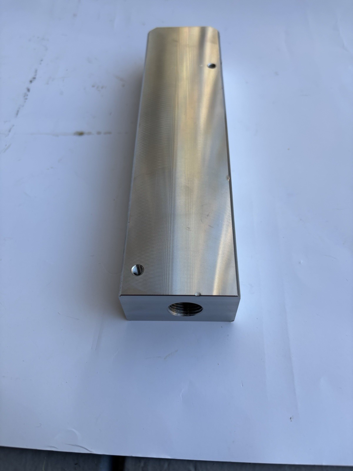Stainless Steel Manifold 8.5”x 2”x 1.125” Eight Output Ports See Details..