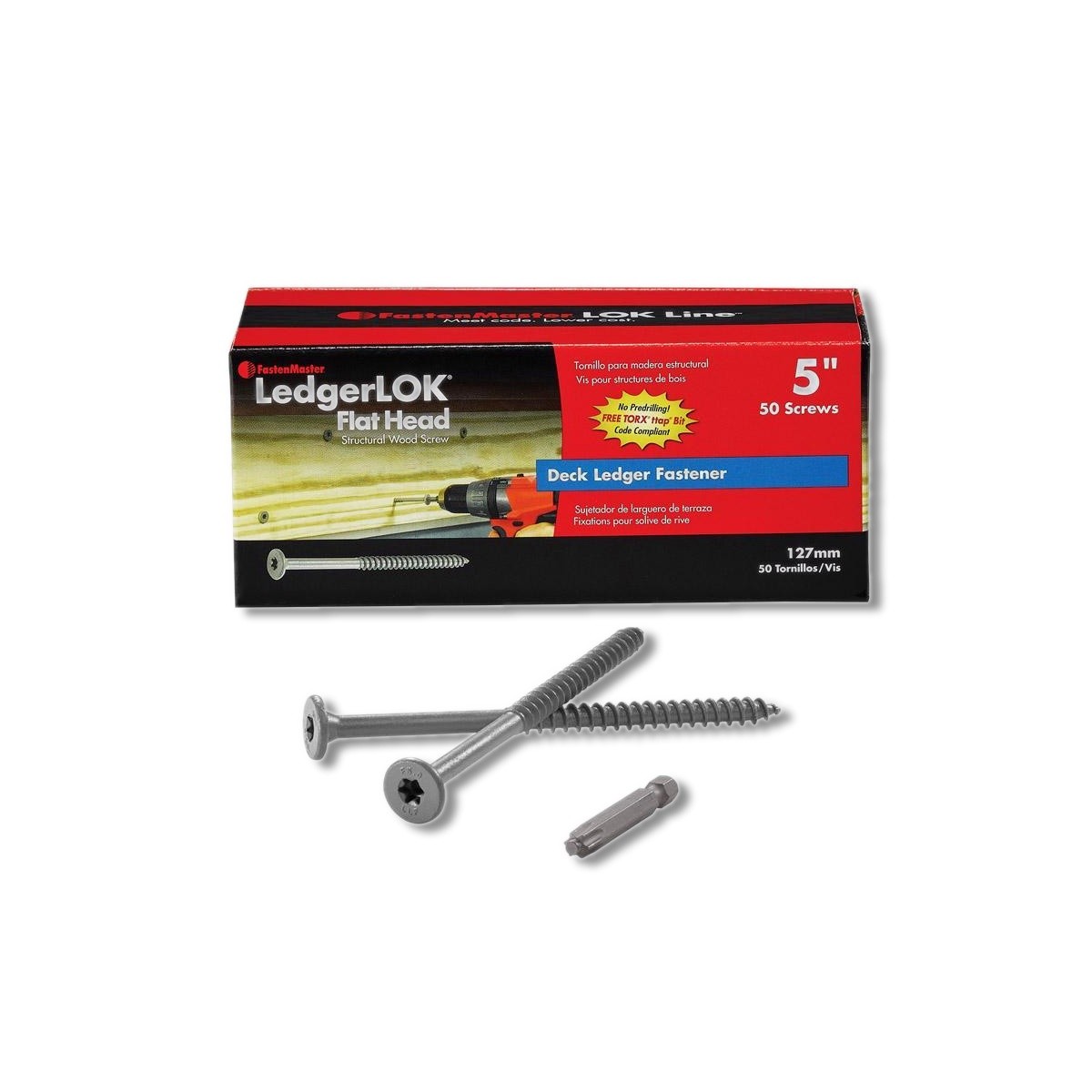 FastenMaster LedgerLok No 12 X 5 in Star Flat Head Screws 50 pk FMLLF005-50