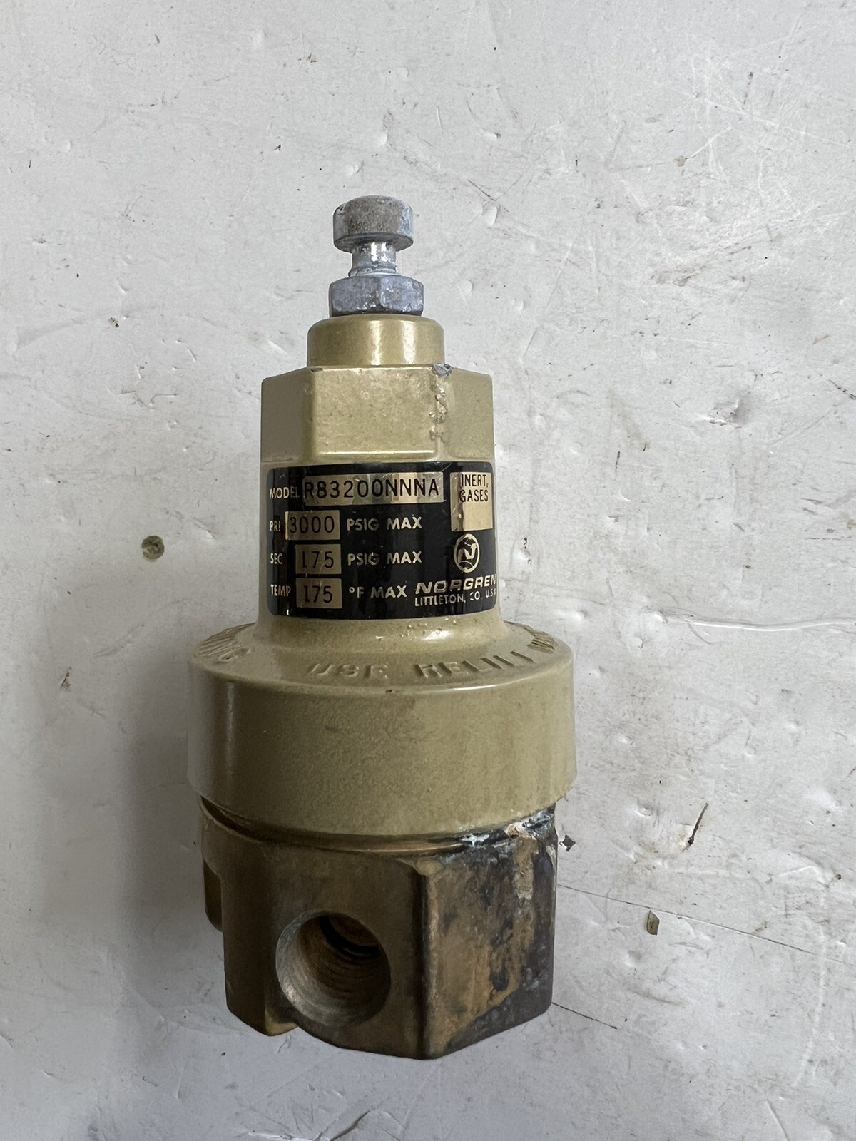 Norgren Relief Valve 3000 PSIG,型号:R83200NNA,全新旧货-