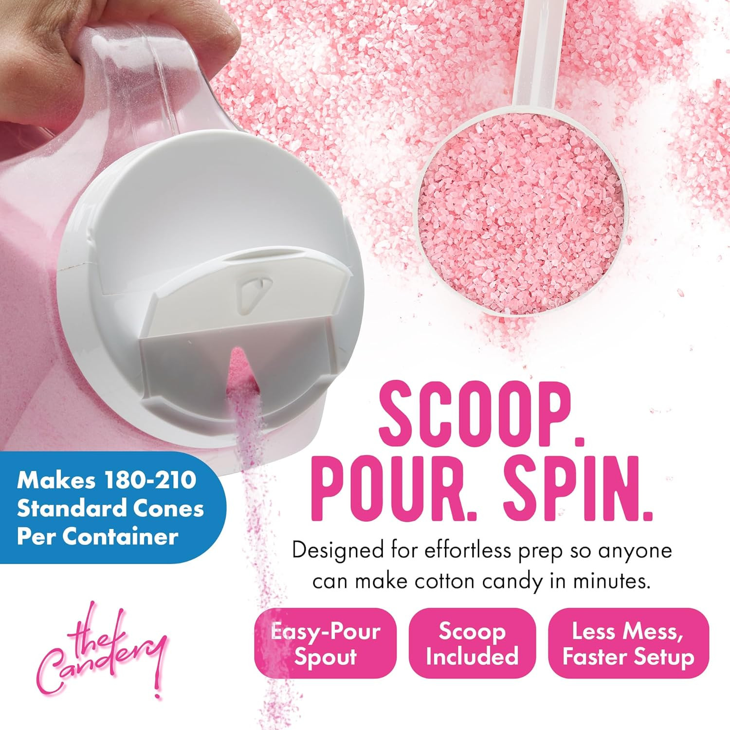 Cotton Candy Floss Sugar 6Lbs 96Oz Jars- 3 Pack Strawberry, Raspberry Blue and G