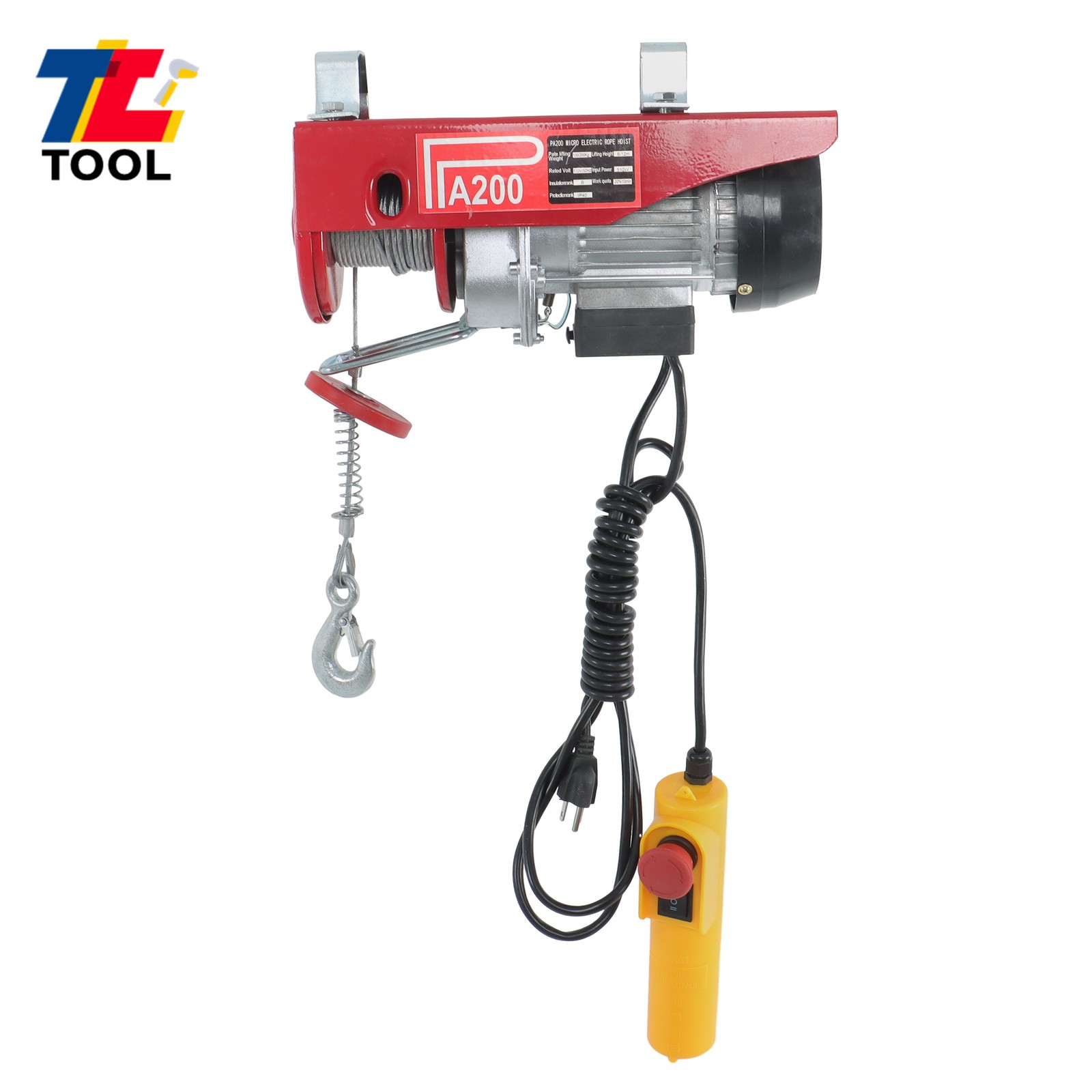 440lbs/200kg Electric Hoist 110V 510W Electric Winch 20-40ft Lifting Height