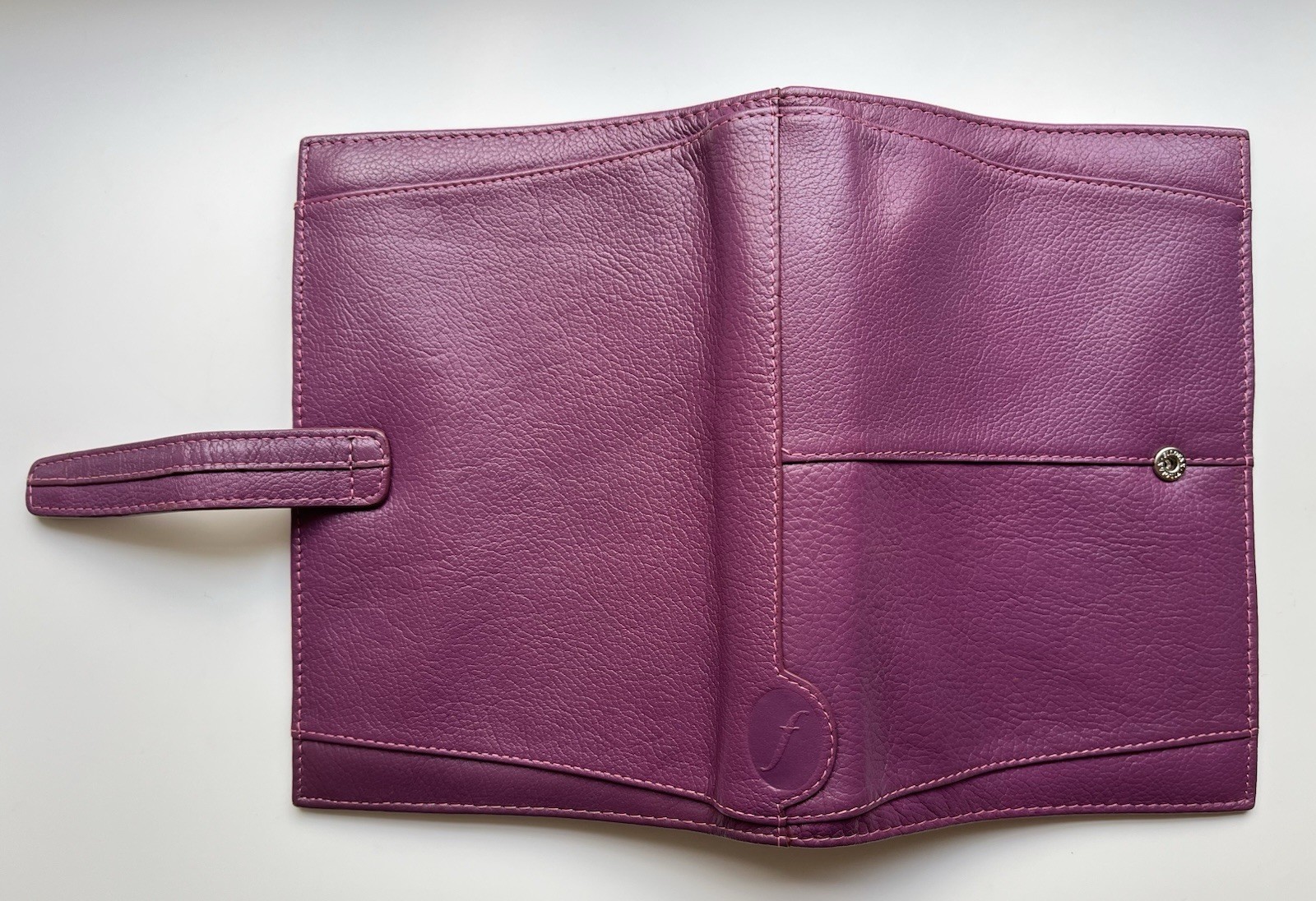 Filofax Aston Organizer “Orchid” Purple Deluxe Leather Personal Size EUC