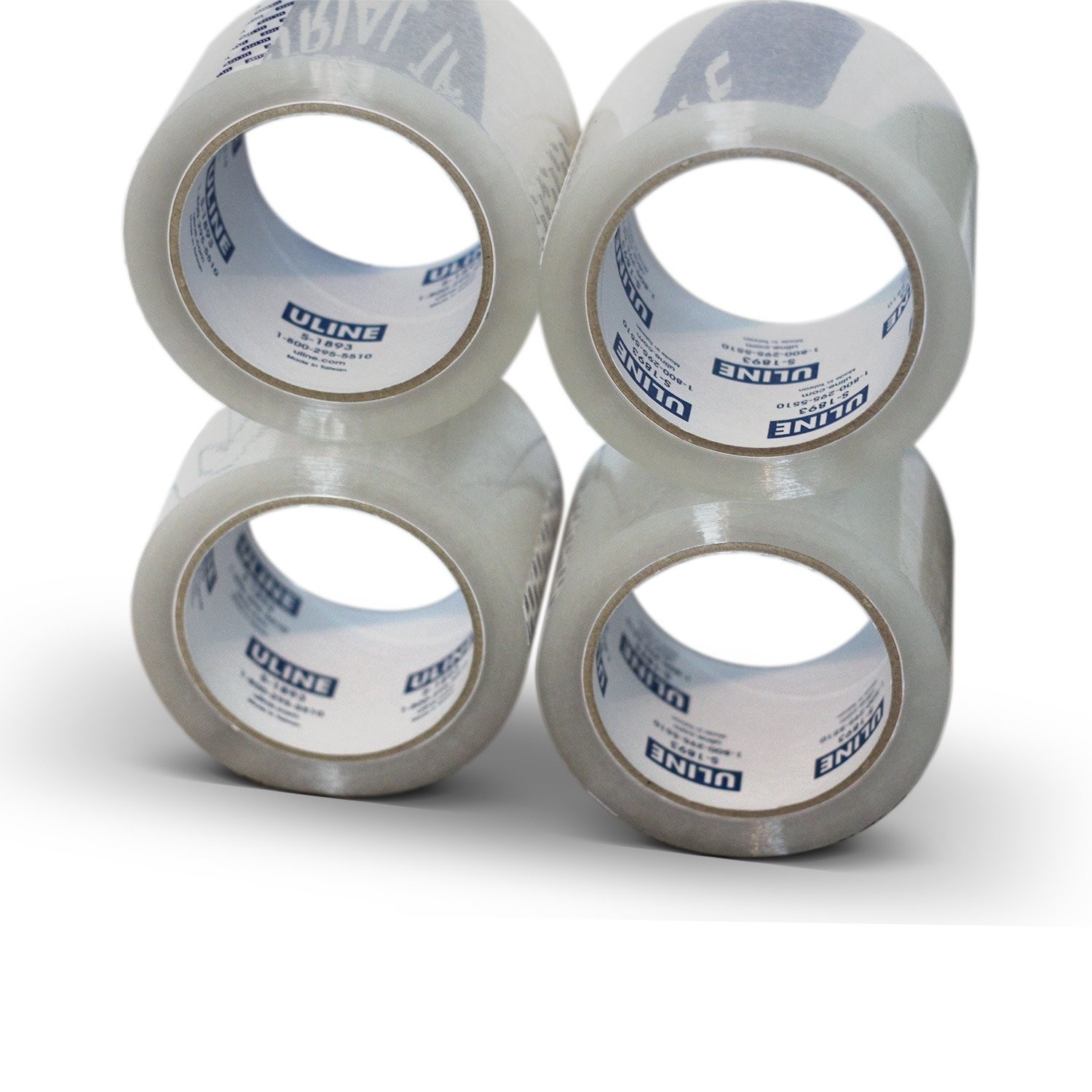 Uline Packing Tape, 3″ x 55 Yd, 2.6 mil Crystal Clear Tape By (S-1893) 4 Pack
