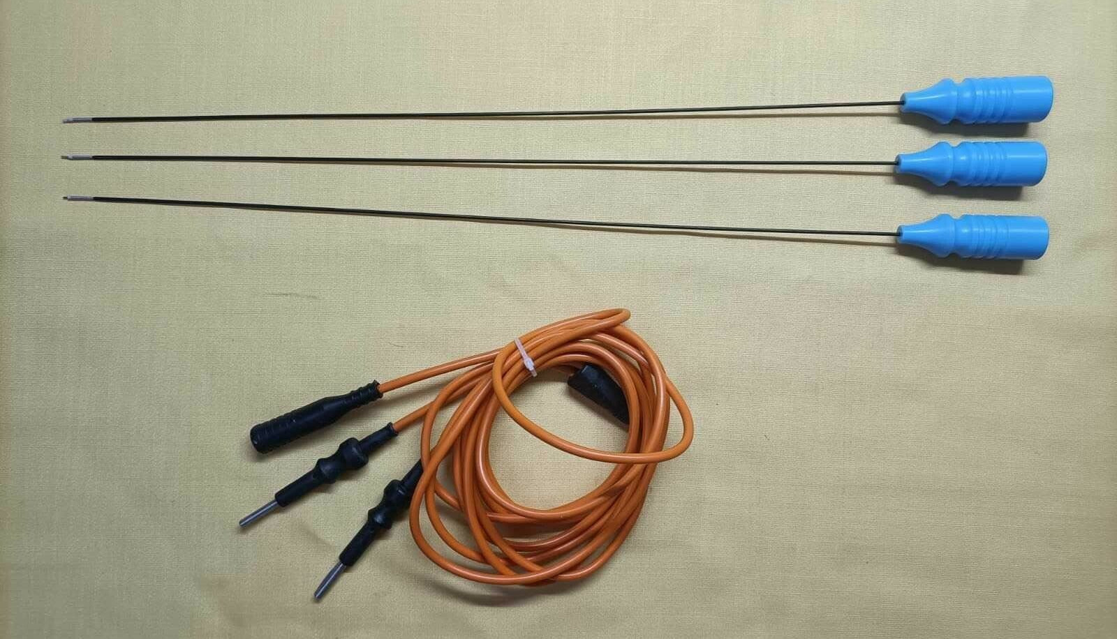 3pc Hysteroscopy Bipolar Spatula 5FR 40cm & Cable Reusable Surgical Instruments