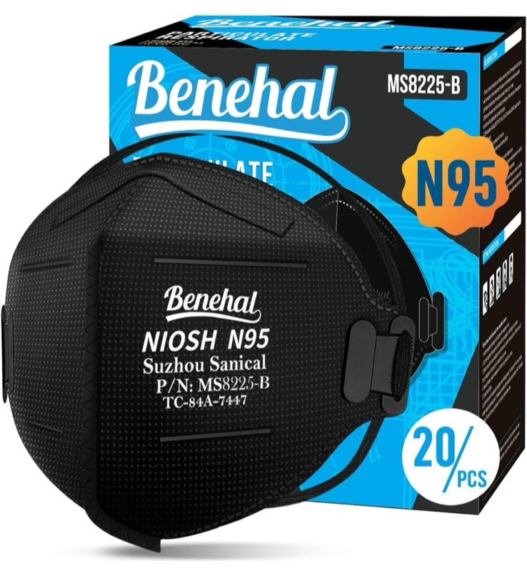 Benehal NIOSH Approved N95 Mask Particulate Respirators Face Masks 20 Pack NEW