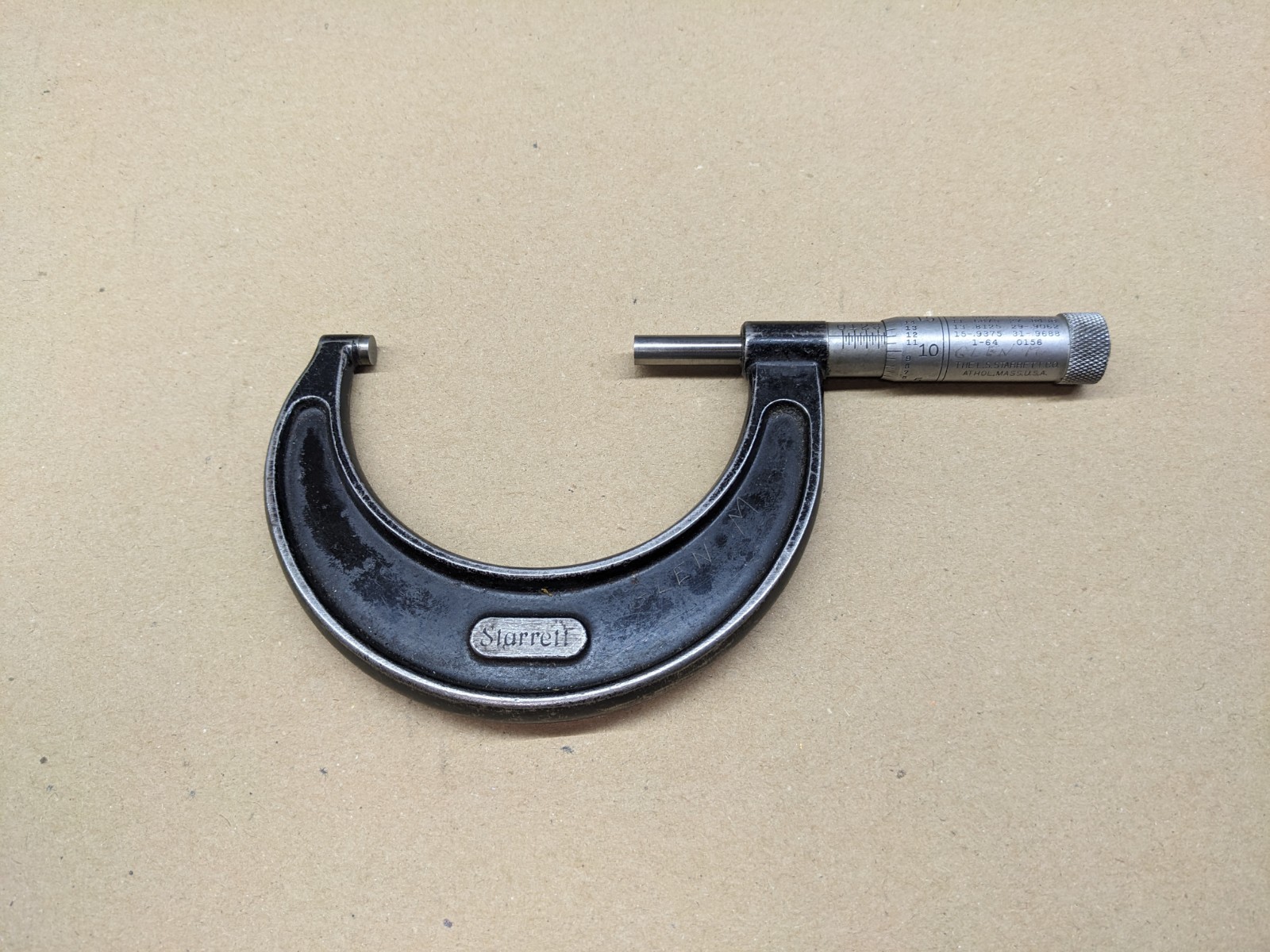 Starrett No. 436 2-3″ Outside Micrometer .001″ Graduations Vintage Used