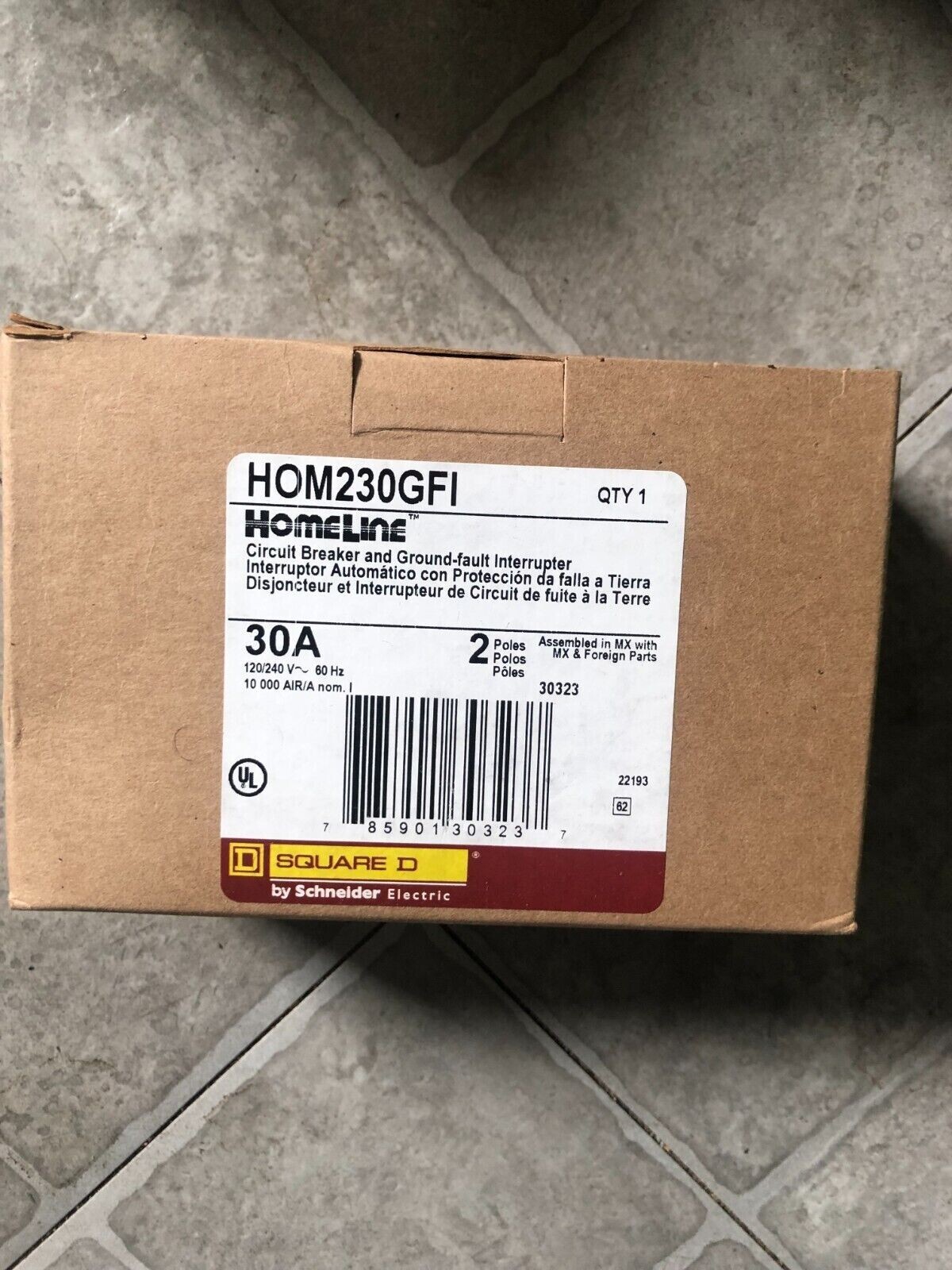 Square D Homeline 2 Pole 30 Amp GFI Circuit Breaker – HOM230GFI new