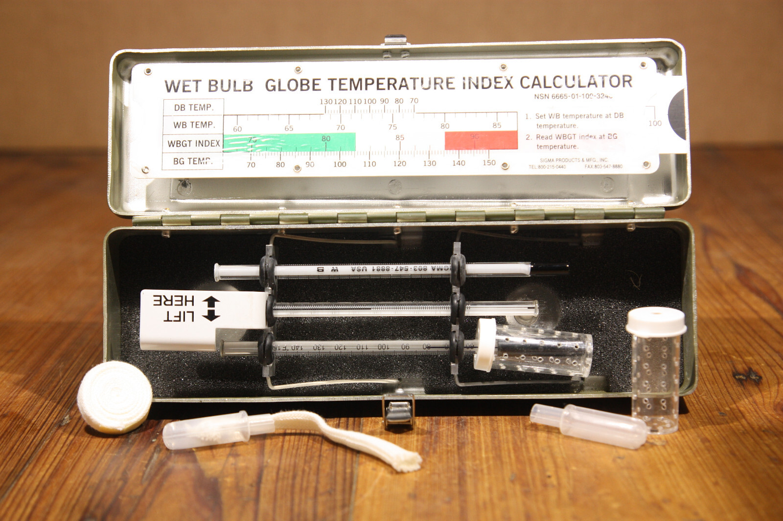 Sigma Products SP0200-05-D-8014 Wet Bulb Globe Temperature Kit