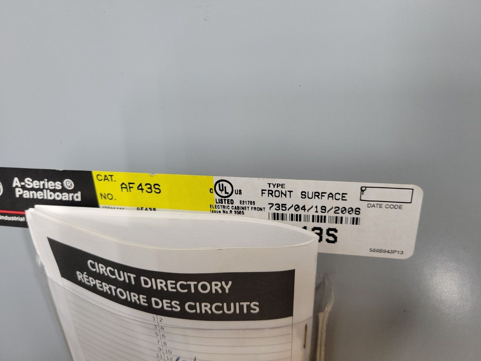 GE AQF3422MBX AXB7 A Series II Panelboard A Series II Panelboard 225 A 208Y/120V