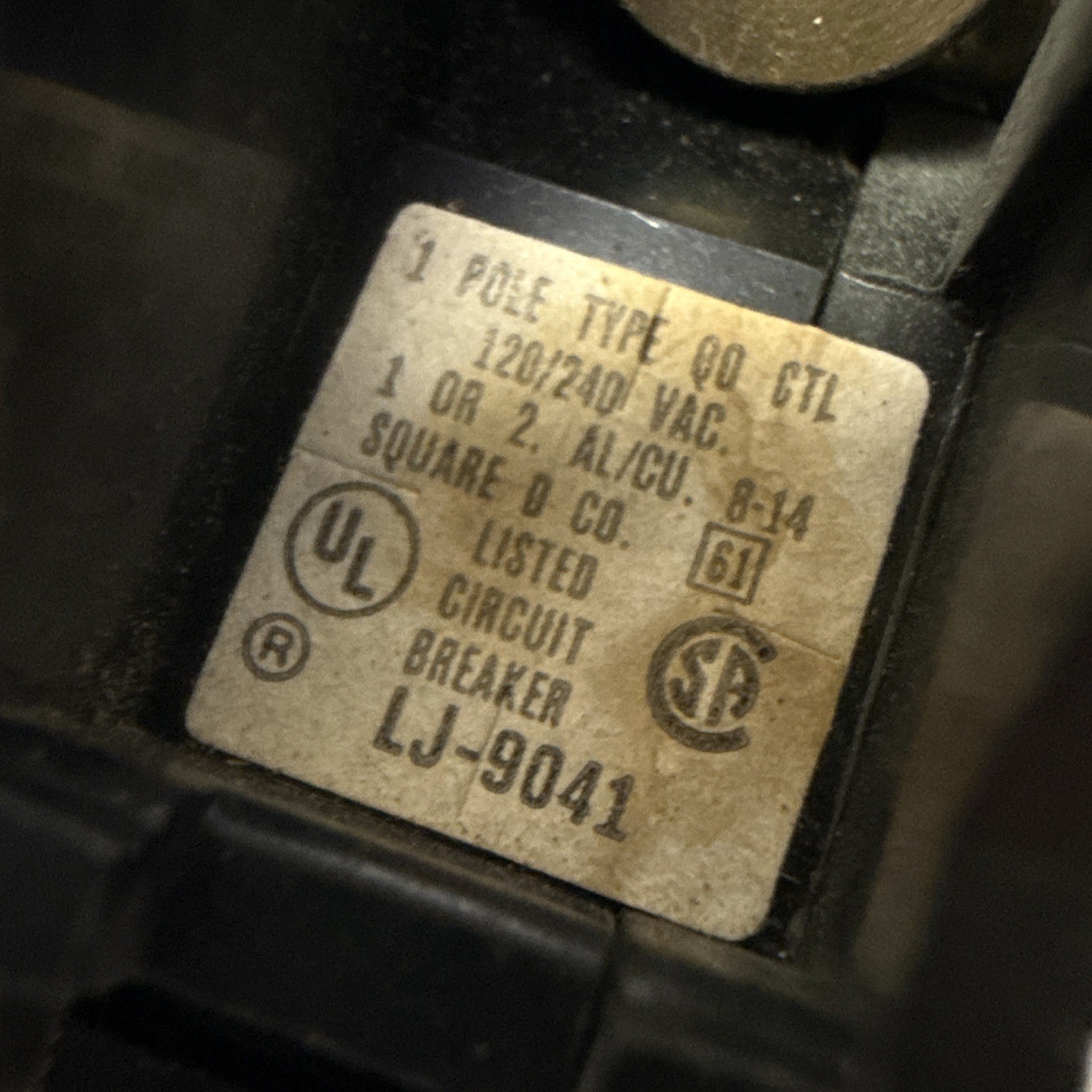 (LOT OF 2) Square D QO130 30A 1P Breaker 30 Amp 1 Pole 120/240VAC Black Face