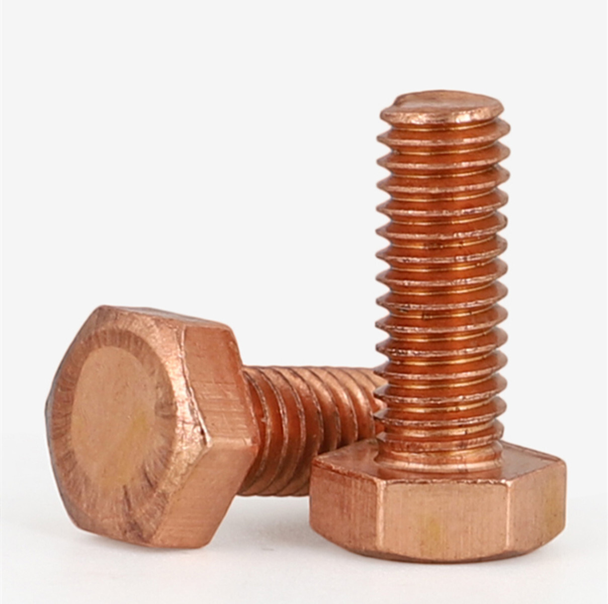 99.9% Pure Copper Allen Screws Hex Head Bolts DIN933 M3 M4 M5 M6 M8 M10 M12 M16