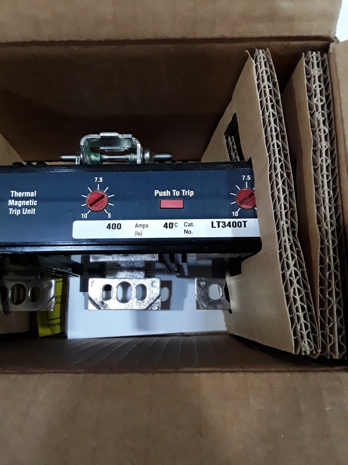 LT3400T CUTLER HAMMER TRIP UNIT ONLY TYPE LT 400AMP 3POLE 600VAC MAX NEW