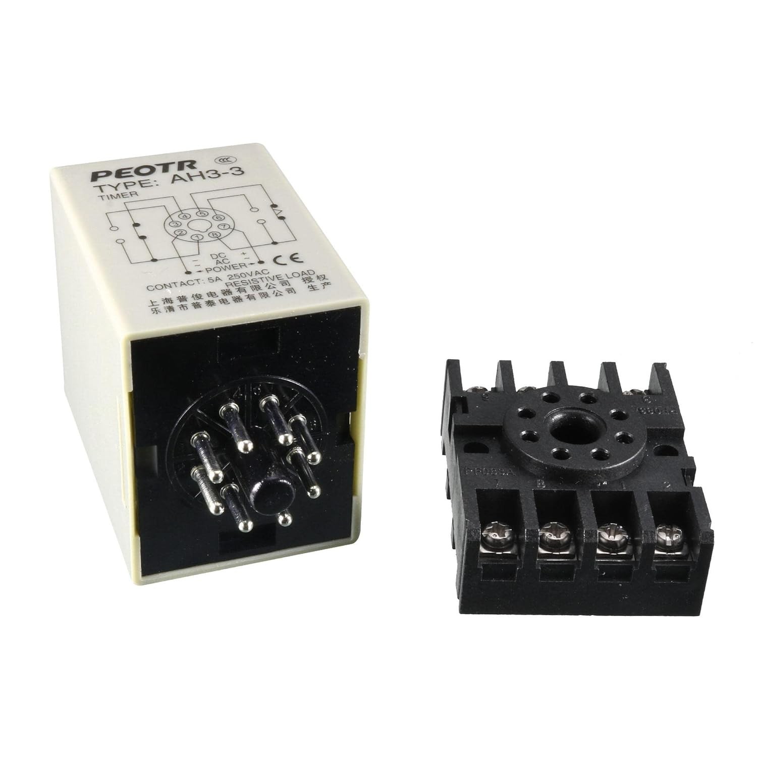 110V Power On Delay Timer Relay 0-60 Min Adjustable Industrial Automation