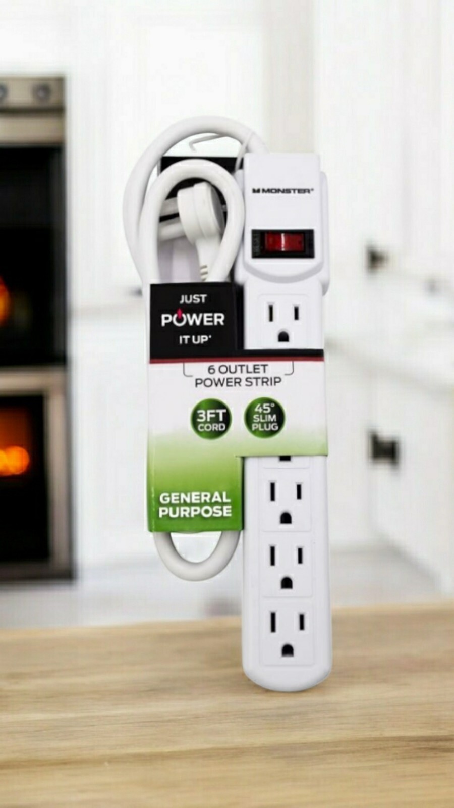 Monster 1700 Just Power It Up Power Strip, 1875 Watts, 125 Volts