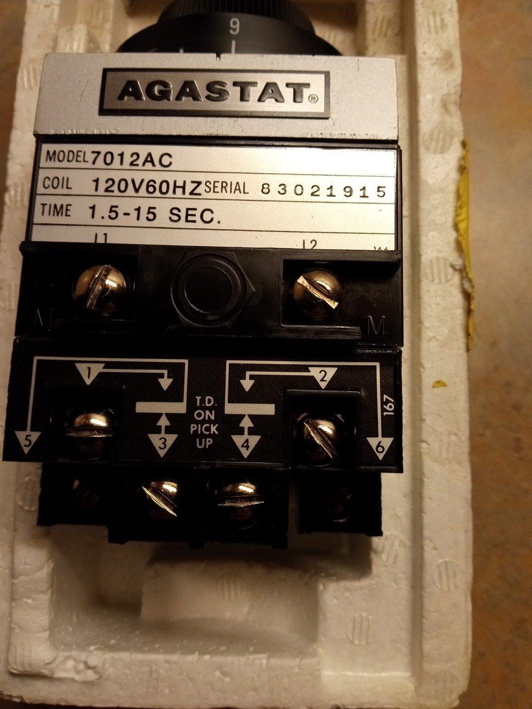 Agastat 120V Timing Delay Relay (7012AC) W/ 3d Printed Bracket