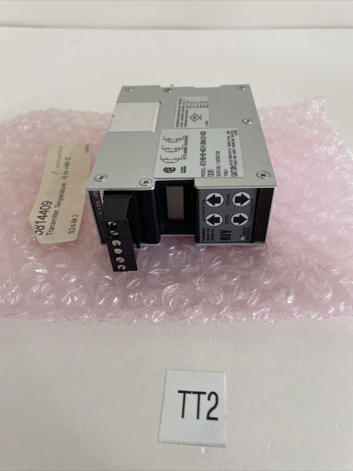 MOORE Industries Temperature Transmitter RIY/R0-0-N5-40C 4-20MA/12-42DC Warrantt