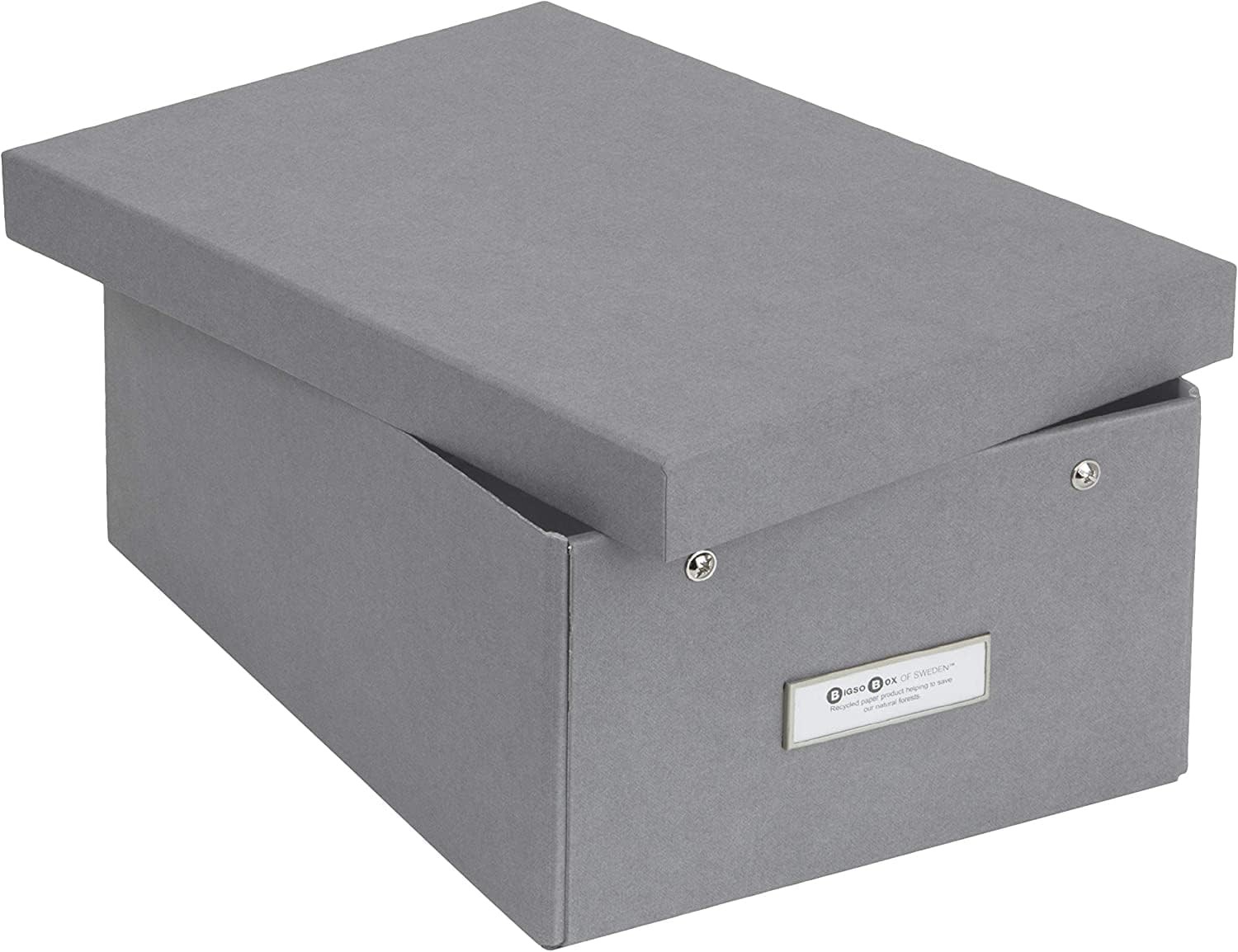 Bigso Karin Collapsible Storage Box – Photo with Small, Gray