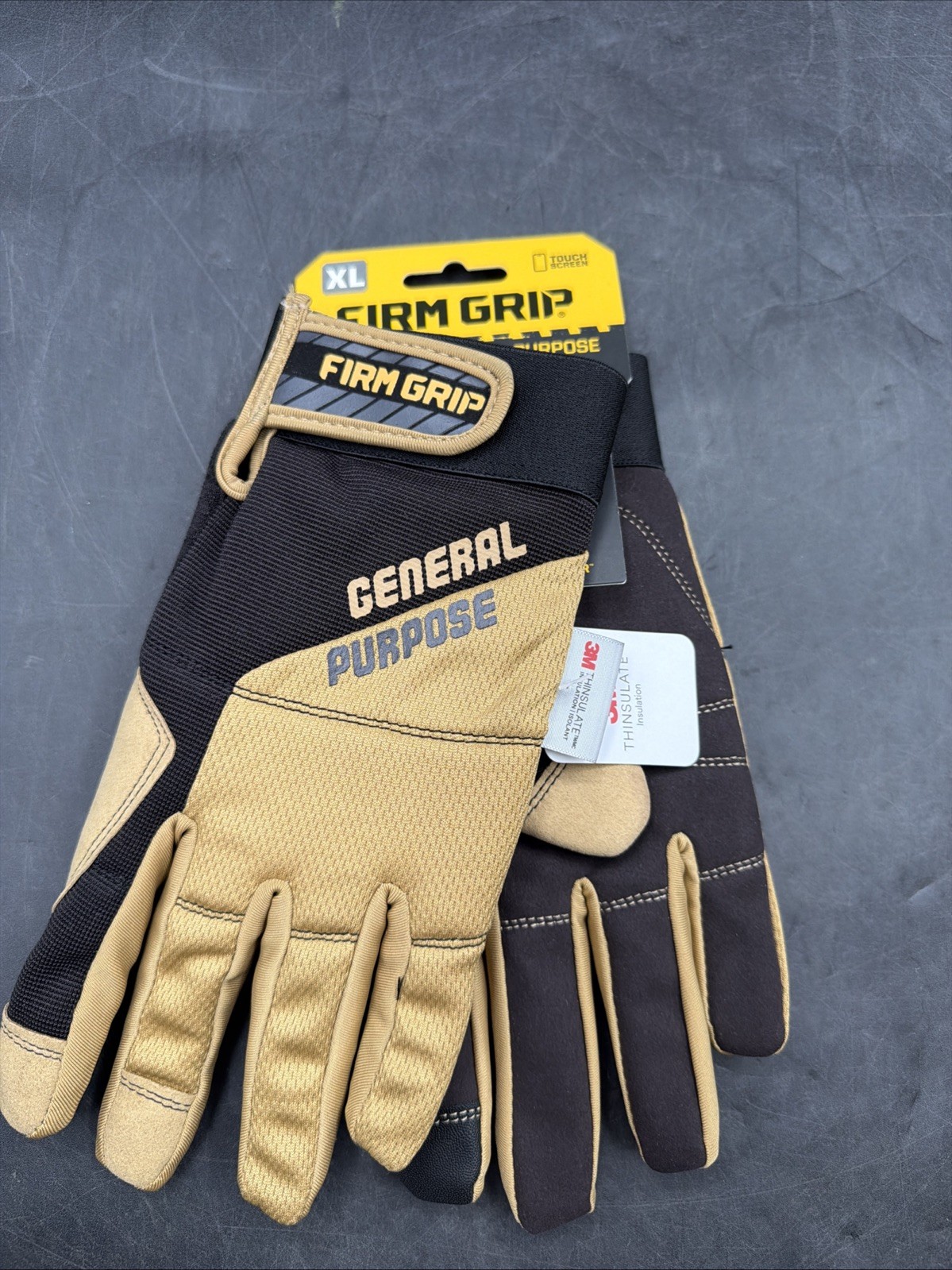 Firm Grip Winter Utility Insuated Tough Working Gloves X LARGE- SET OF 5